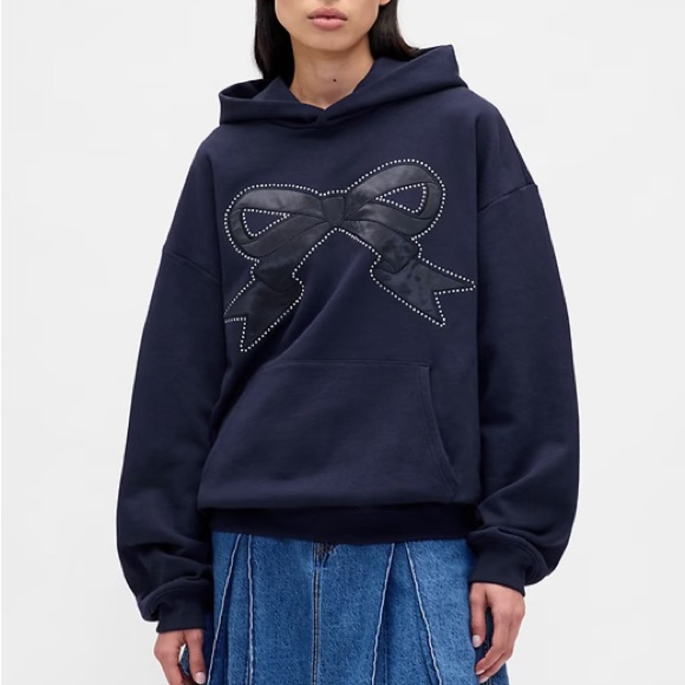 NWT Sandy Liang x Gap navy hoodie SMALL